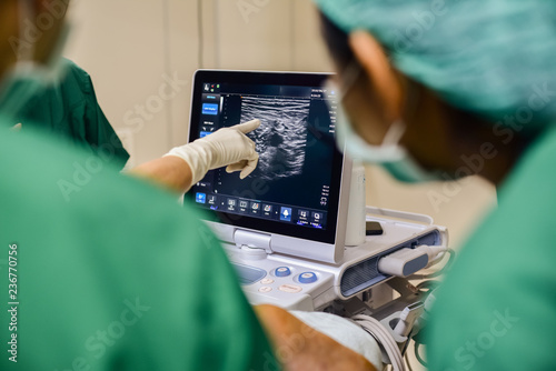 Procedure of local anesthesia for surgery to treatment patient in operating room.