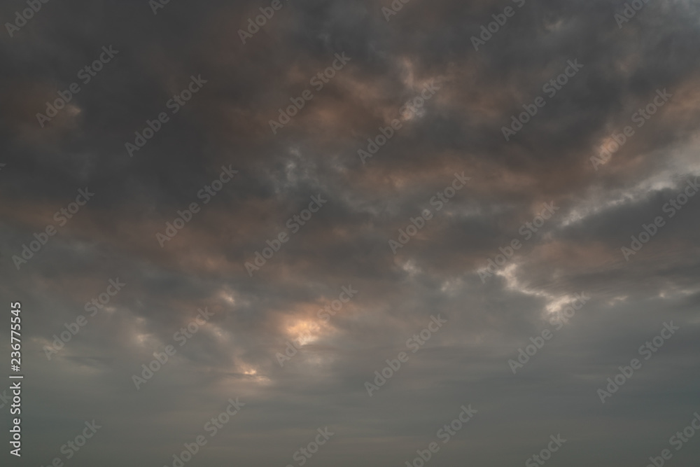 Obraz premium Cloudy sunset sky background