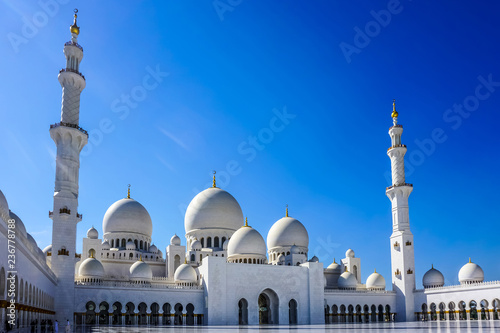 Abu Dhabi Sheikh Zayed Grand Mosque Square Front View