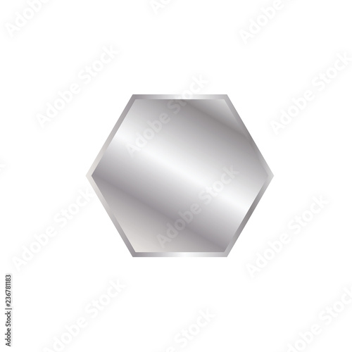 Hexagonal Silver Premium Best Quality Label
