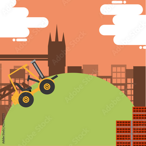 forklift hill city construction bricks