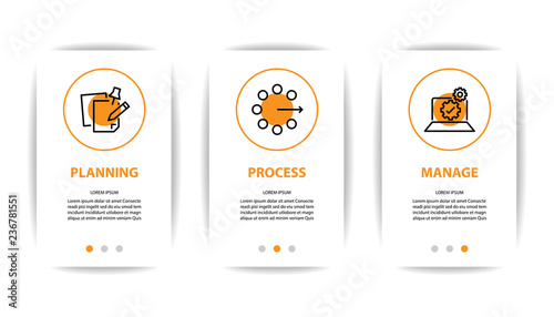 mobile application screen with business icon