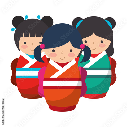 cute kokeshi dolls