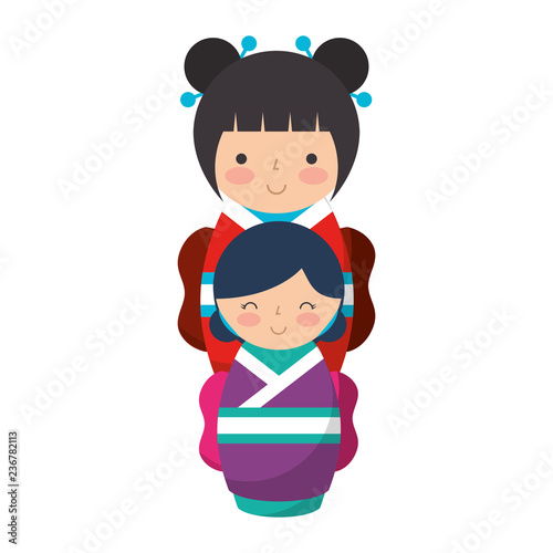 cute kokeshi dolls