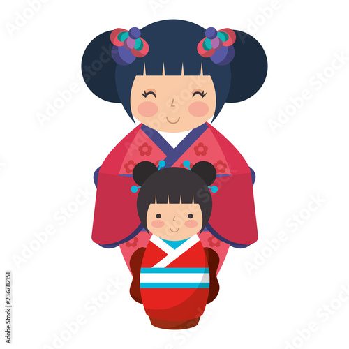 cute kokeshi dolls