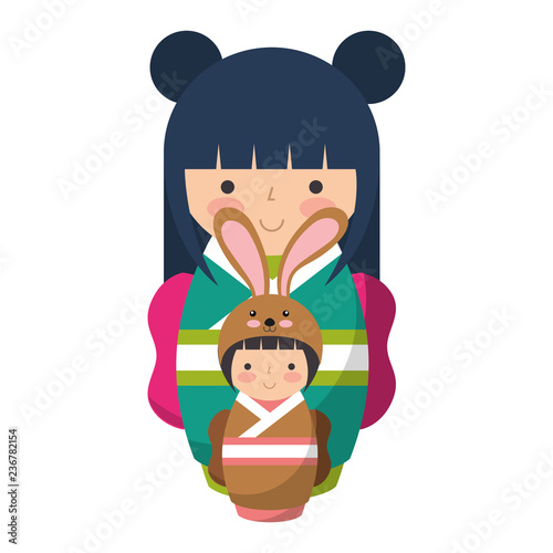 cute kokeshi dolls
