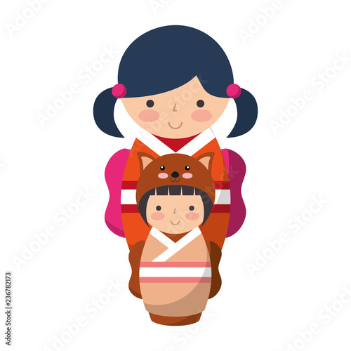 cute kokeshi dolls