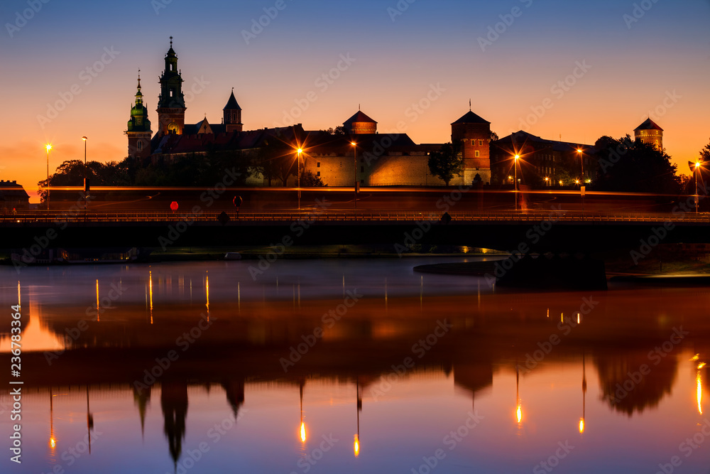 Wawel Castle in Krakow at Dawn