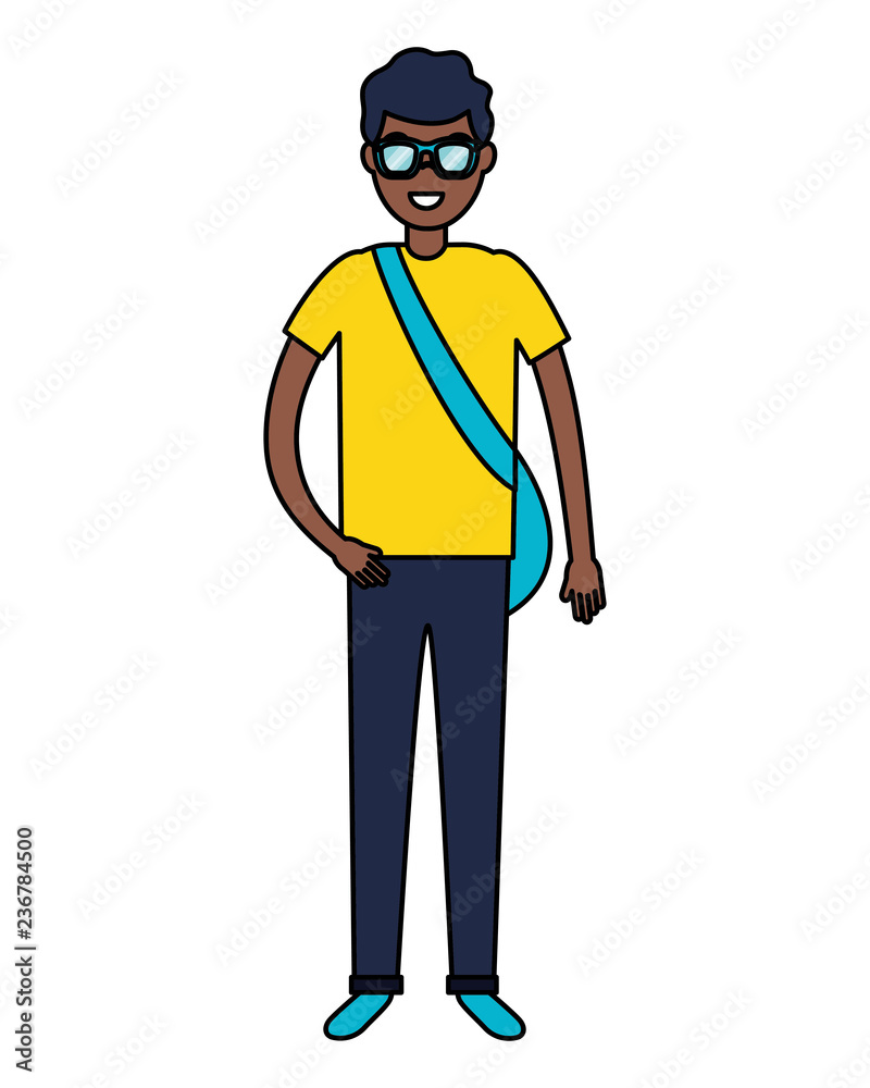 traveler man tourist on white background traveler man tourist on white background