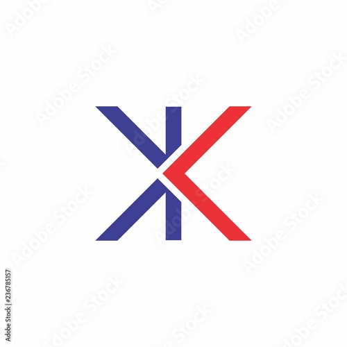 letters kk geometric arrows logo 