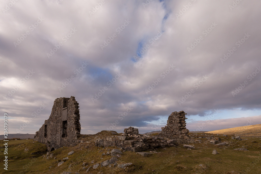 Remains of granite quarry, Dartmoor national park