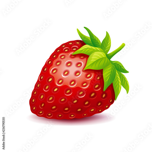Strawberry vector logo.