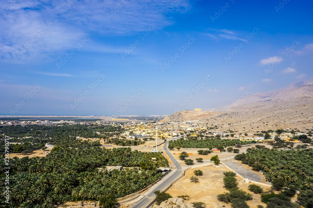 Obraz premium Ras Al Kaimah Dhayah Fort Landscape Horizon
