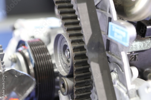 Diesel Engine timing belt   close up © warut