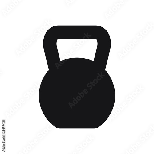 Kettlebell icon isolated on white background