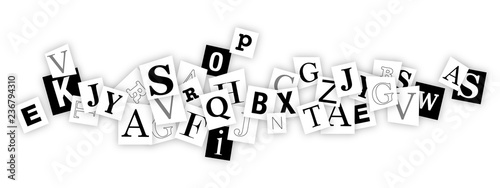 lettere, scrivere, collage, pezzetti, pezzi
