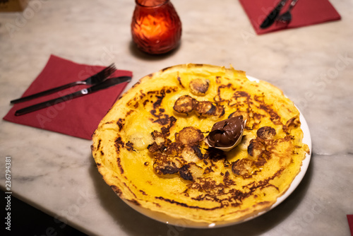 Traditional Dutch pancake in Netherland