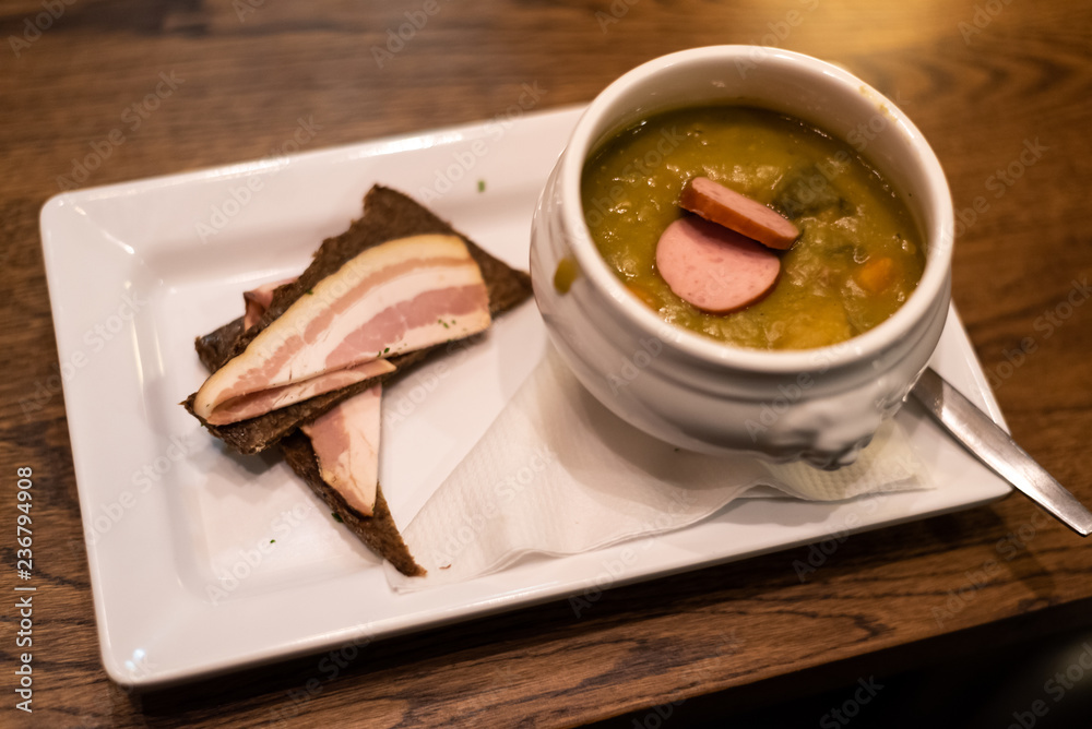 Dutch traditional pea soup