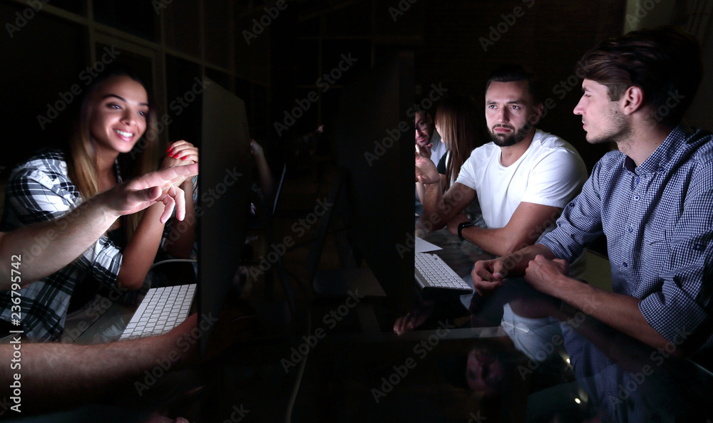 business team is brainstorming. business team is brainstorming.
