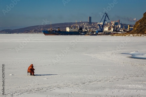 Winter fishing, north. photo