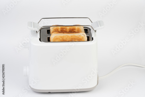 white toaster isolated on white background