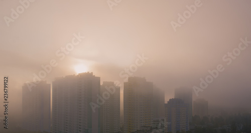 smog at the urban city © k8most