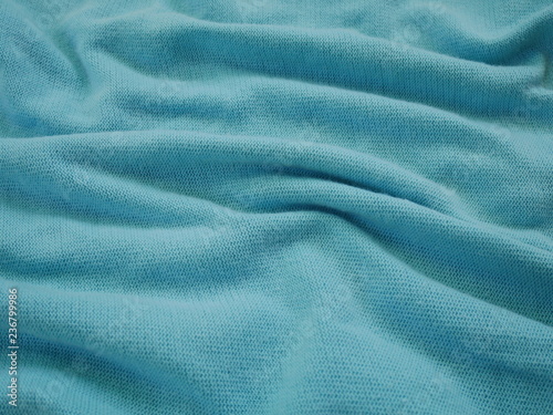 texture of blue silk fabric