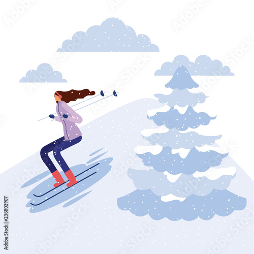 happy winter people vacation