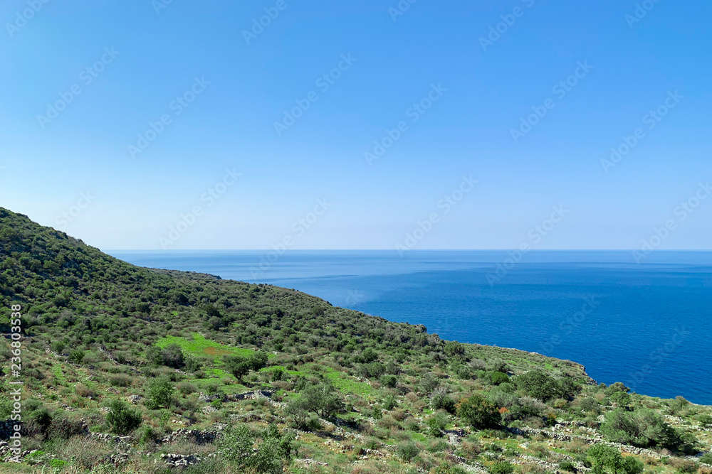 View on a sea from mountains