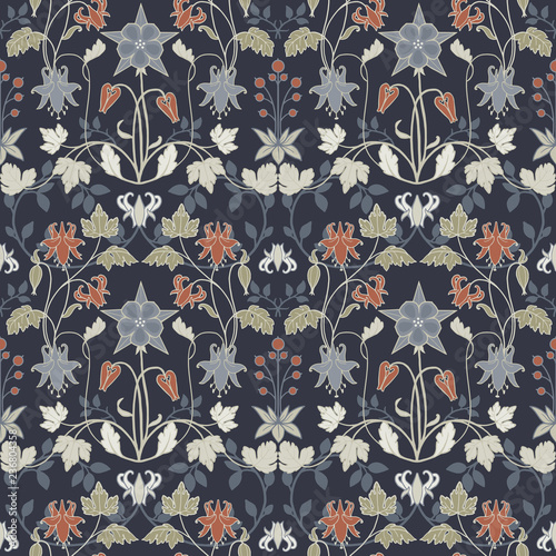 Modern Art Nouveau Tiffany vector pattern
