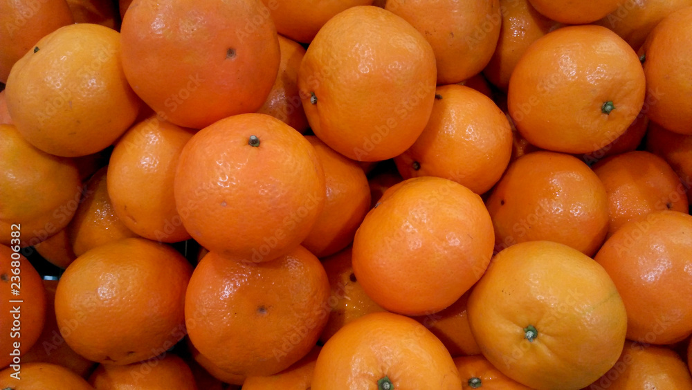 Oranges in fresh market for background