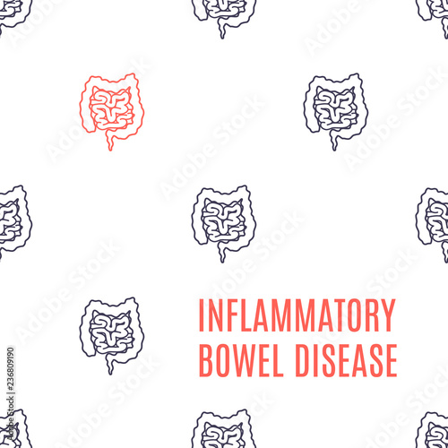 Inflammatory bowel disorder linear pattern medical poster