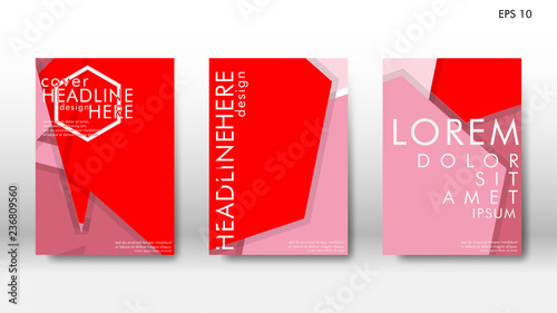 Abstract cover with hexagon elements. book design concept. Futuristic business layout.