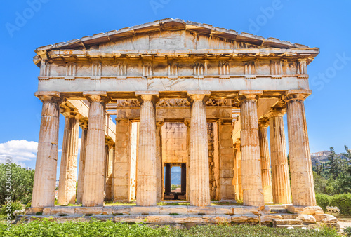 Canvastavla Temple of Hephaestus in Ancient Agora, Athens, Greece