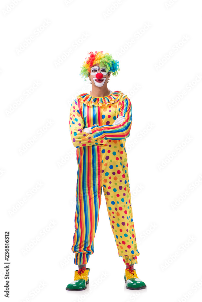 Funny clown isolated on white background Funny clown isolated on white background