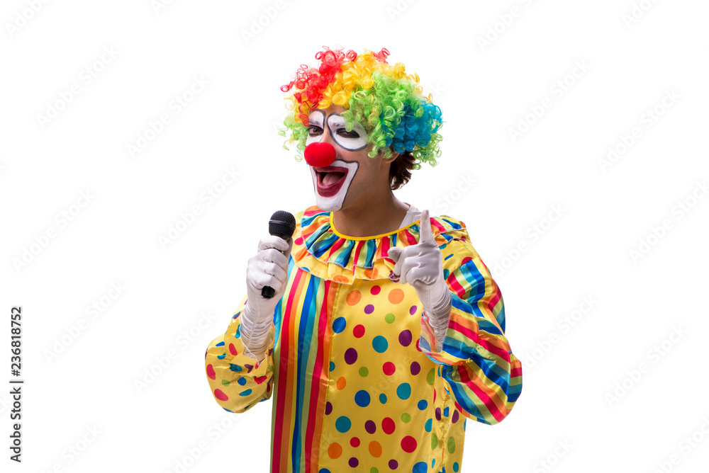 Funny clown isolated on white background Funny clown isolated on white background