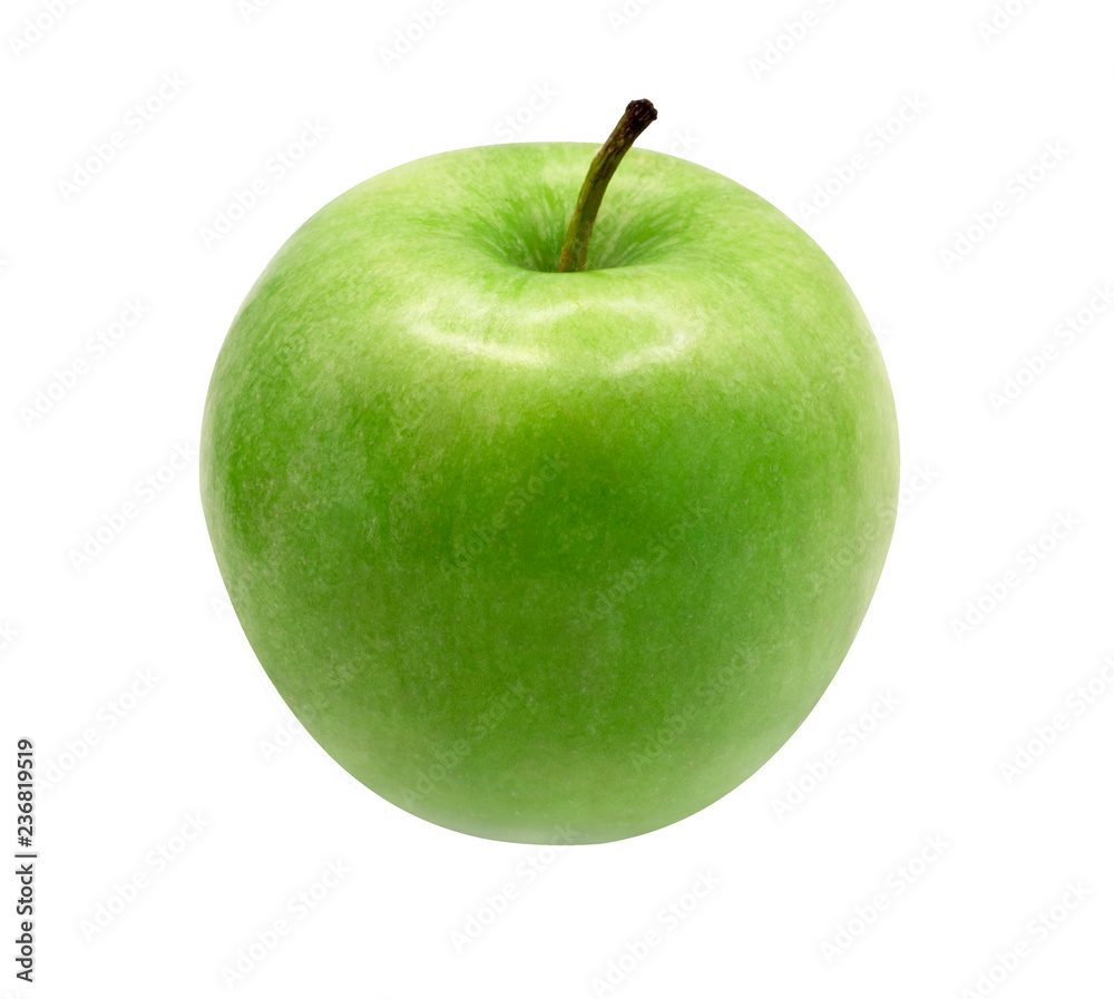 Green juicy apple isolated on white background. Green juicy apple isolated on white background.