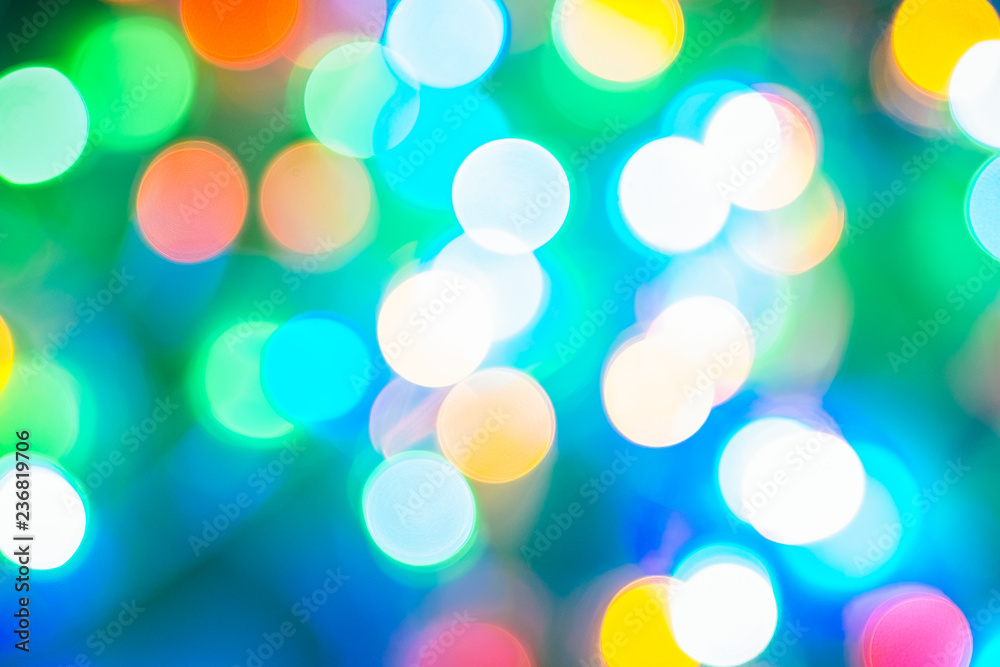 abstract colors background with bokeh blur light Christmas New Year