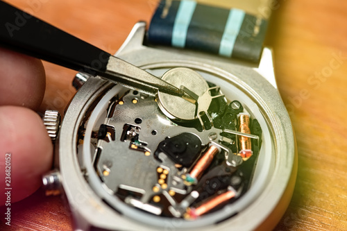 Battery replacement close up