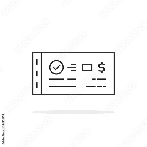 approved thin line bank check book