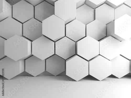White hexagonal pattern on ...