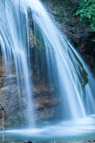 Beautiful waterfall Jur-Jur in the Crimea in the evening. © vova1675