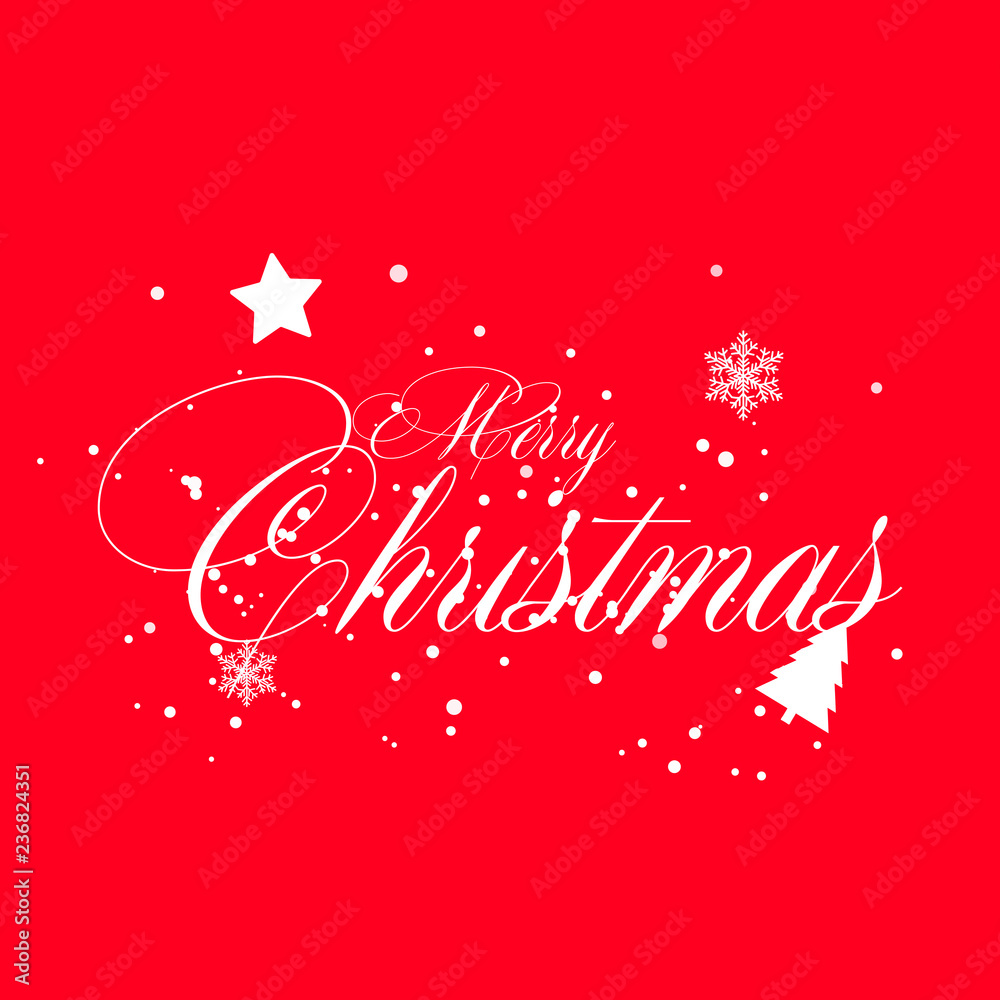 Merry Christmas greeting card with ornaments. Vector Merry Christmas greeting card with ornaments. Vector