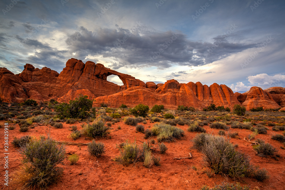 The rock formations in Arches National Park, Utah, USA