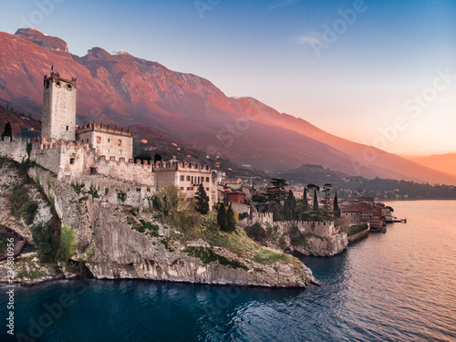 Lake Lago Garda - view of Malcesine village.