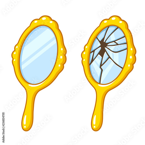 Hand mirror broken