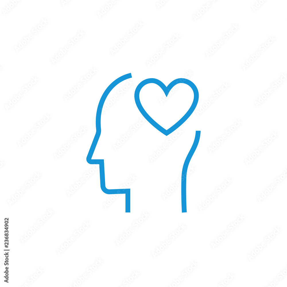 Brain and heart, vector illustration. Mental Health Brain and heart, vector illustration. Mental Health