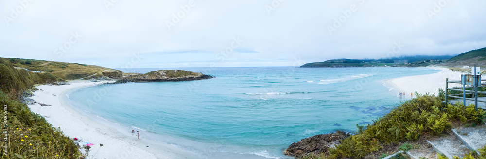 Precioso paisaje panorámico de la playa de Lires en verano de 2018. Galicia. Precioso paisaje panorámico de la playa de Lires en verano de 2018. Galicia.