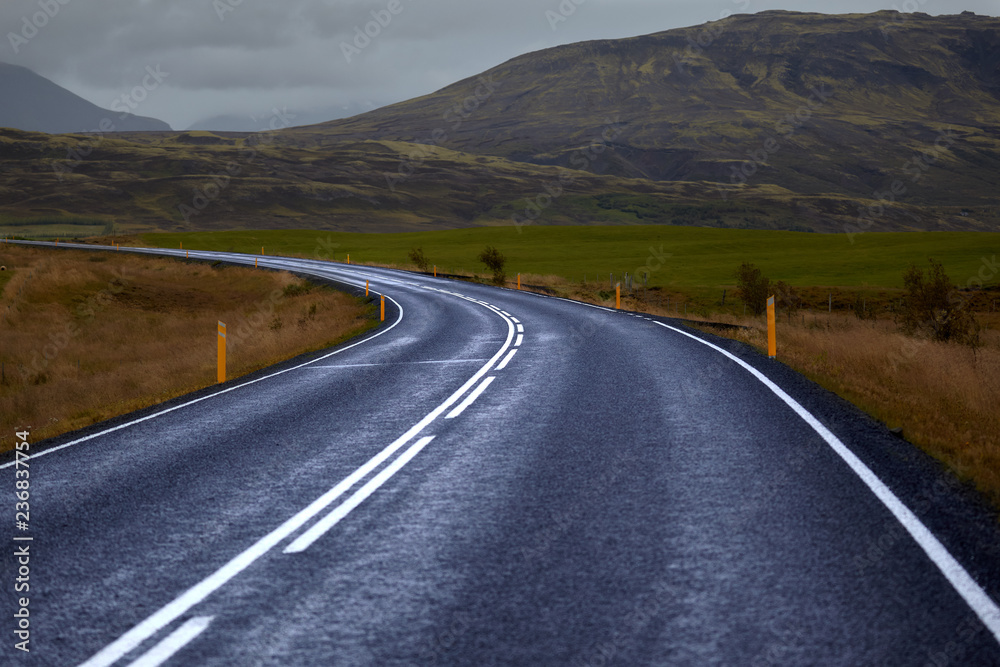Scenic road around Iceland