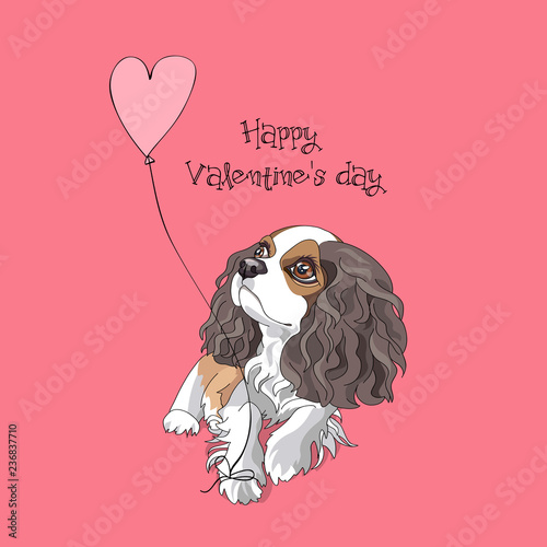 Canvas Print Valentine's day card